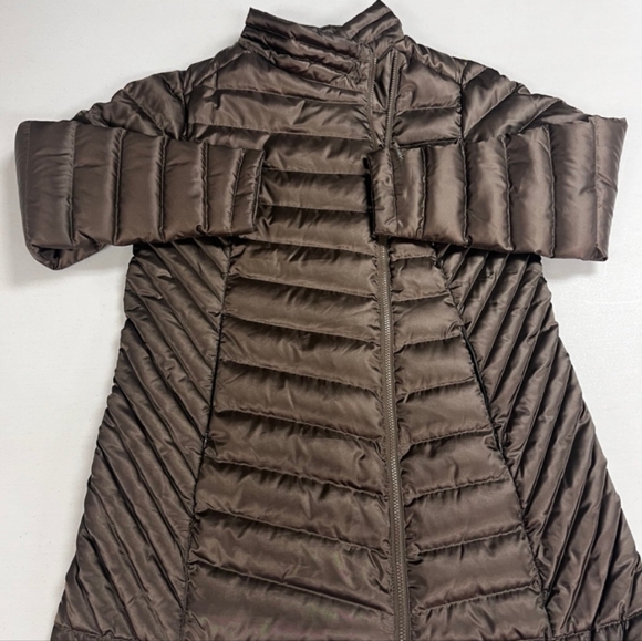 Eddie Bauer Women’s Down Puffer Jacket Winter Collared Full Zip Brown Size XL - Picture 4 of 6